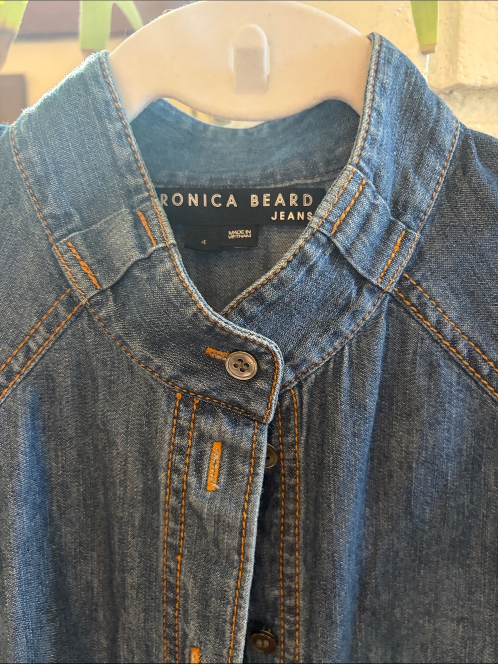 Veronica Beard Grotto Denim Blouse - Picture 4 of 7